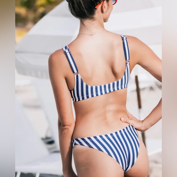 NEW! Kenny Flowers The Hamptons Navy Striped Sporty Bikini Bottom XS, M, L - Picture 3 of 14
